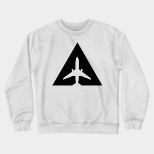 Aircraft in triangle black Crewneck Sweatshirt
